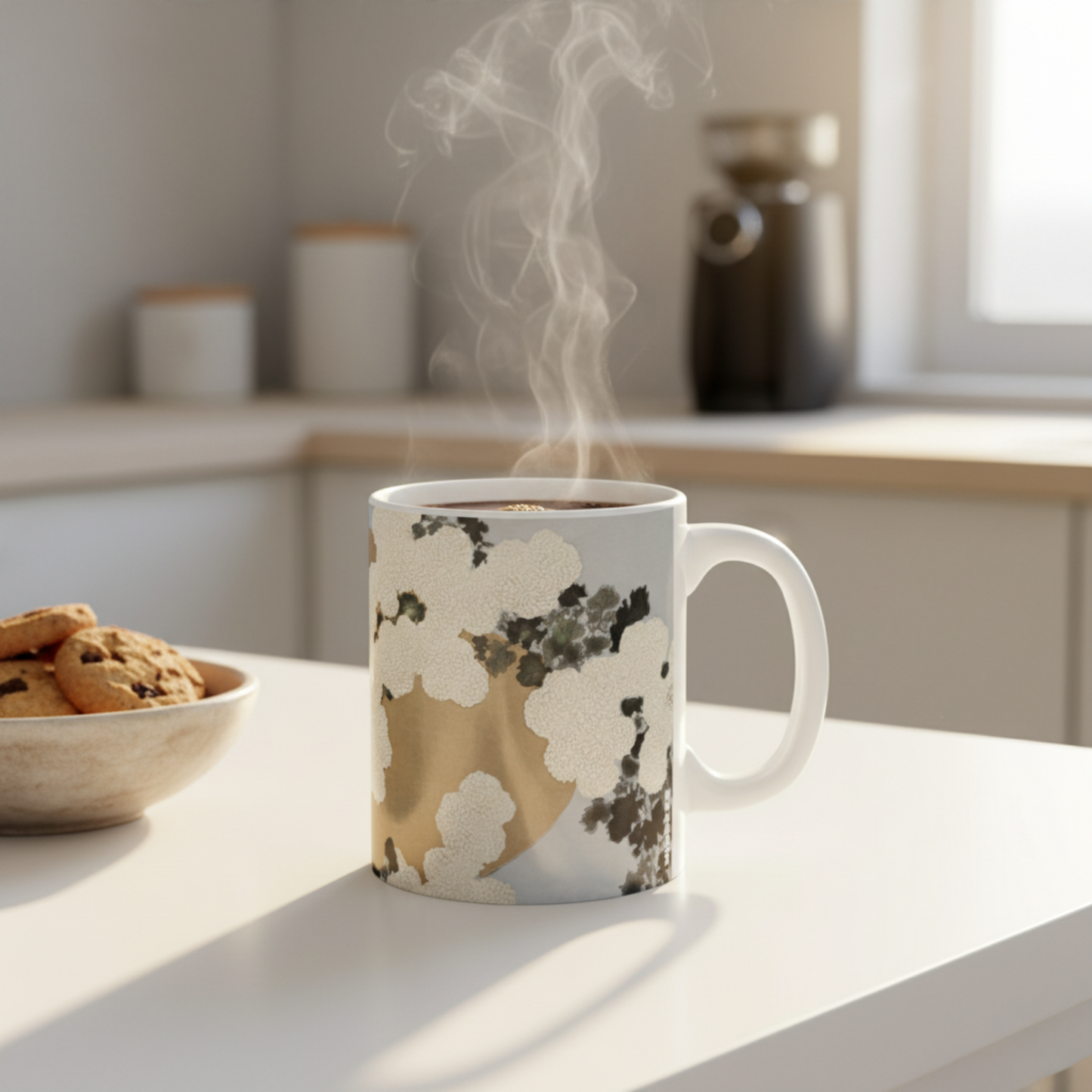 Blüte aus Momoyogusa Keramik-Kaffeetasse I