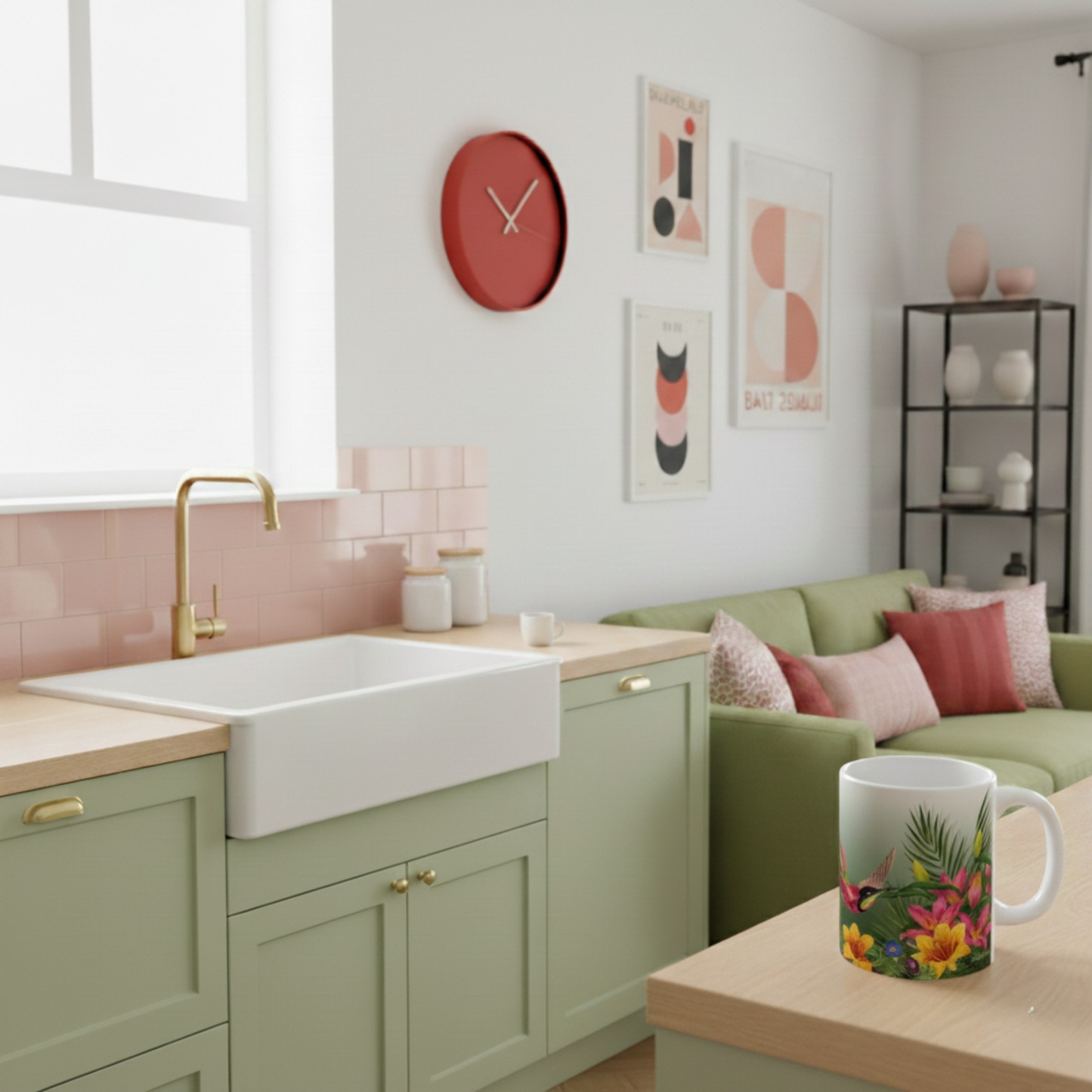 Tropical Floral Ceramic Mug