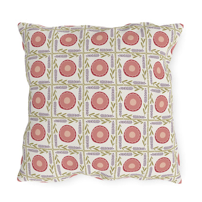 Colorful Outdoor Pillow with Pink and Lavender
