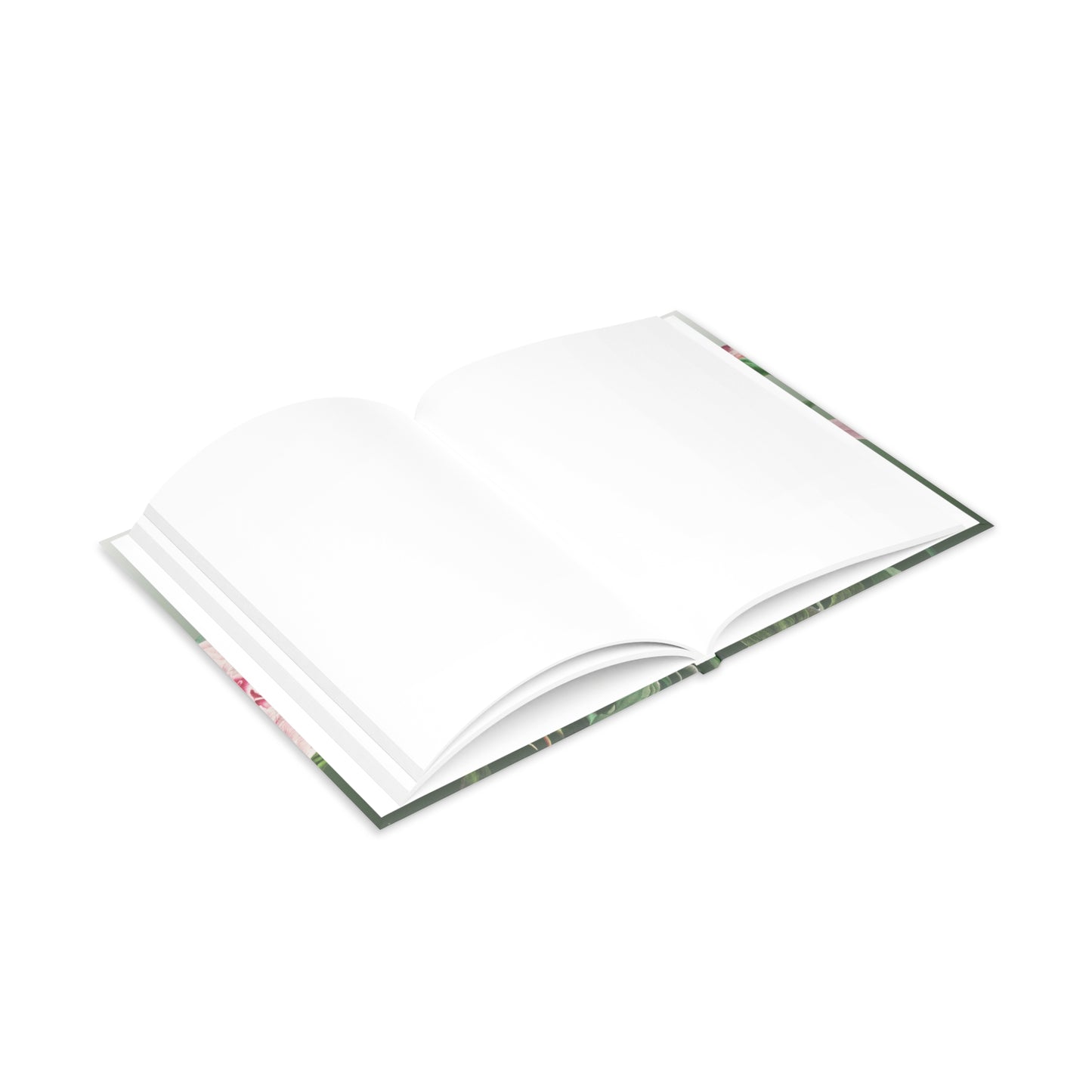 Vintage Pfingstrose Floral Grün Hardcover Notizbuch