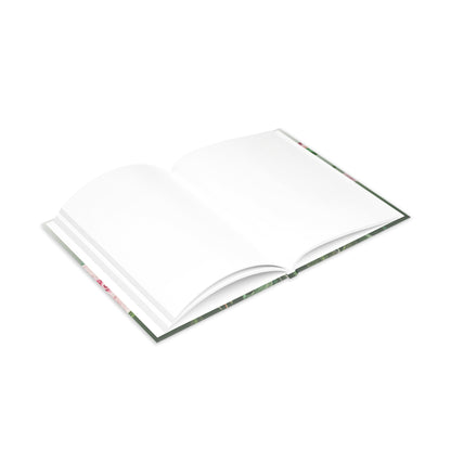 Vintage Pfingstrose Floral Grün Hardcover Notizbuch