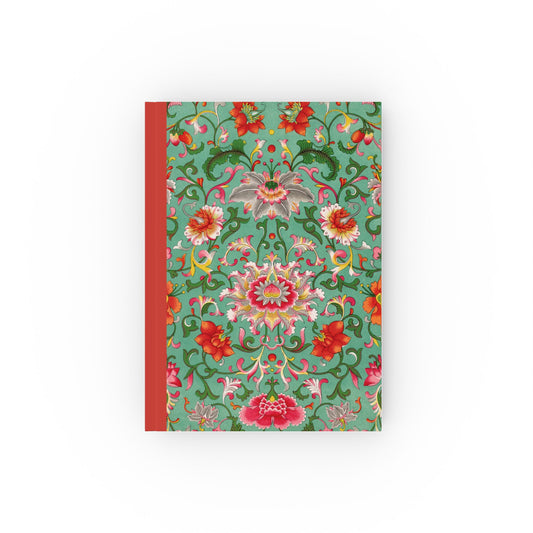 Hardcover Notebook Colorful Floral Chinese Pattern - Ruled, Graph or Blank