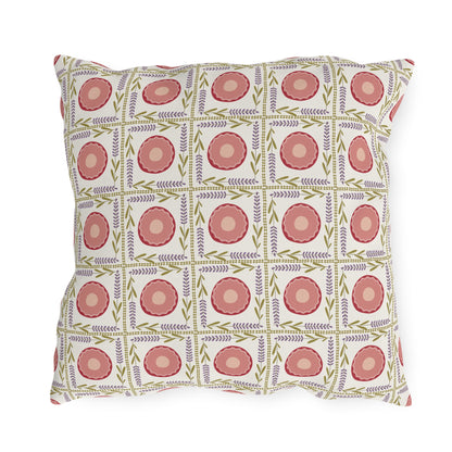 Colorful Outdoor Pillow with Pink and Lavender