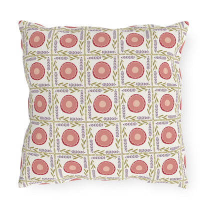 Colorful Outdoor Pillow with Pink and Lavender