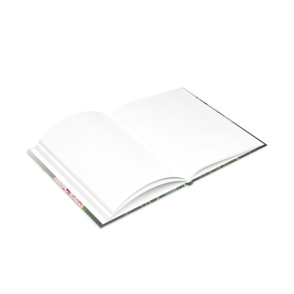 Vintage Pfingstrose Floral Grün Hardcover Notizbuch