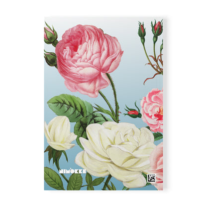 Vintage Rose Garden Notebook A5 Blue – Personalized Softcover Journal