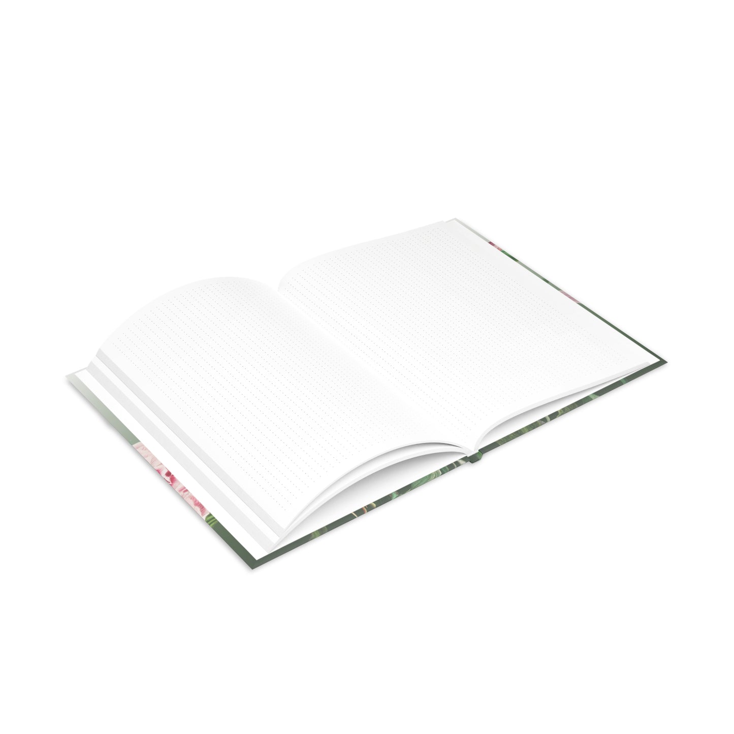 Vintage Pfingstrose Floral Grün Hardcover Notizbuch