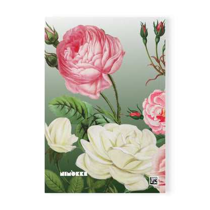 Vintage Rose Garden Notebook A5 Green – Personalized Softcover Journal