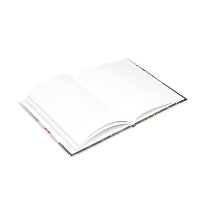 Vintage Pfingstrose Floral Grün Hardcover Notizbuch