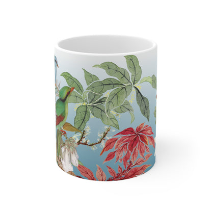 Floral Ceramic Mug with Tropical Vibes