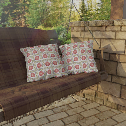 Colorful Outdoor Pillow with Pink and Lavender