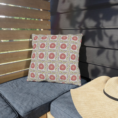 Colorful Outdoor Pillow with Pink and Lavender