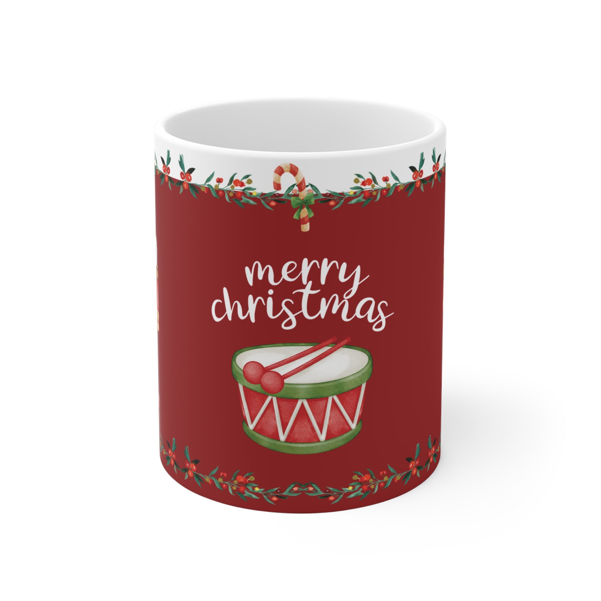 Red nutcracker Christmas mug  Holiday gift for coffee lovers