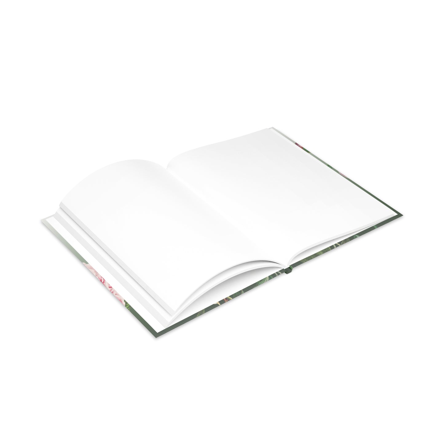 Vintage Pfingstrose Floral Grün Hardcover Notizbuch