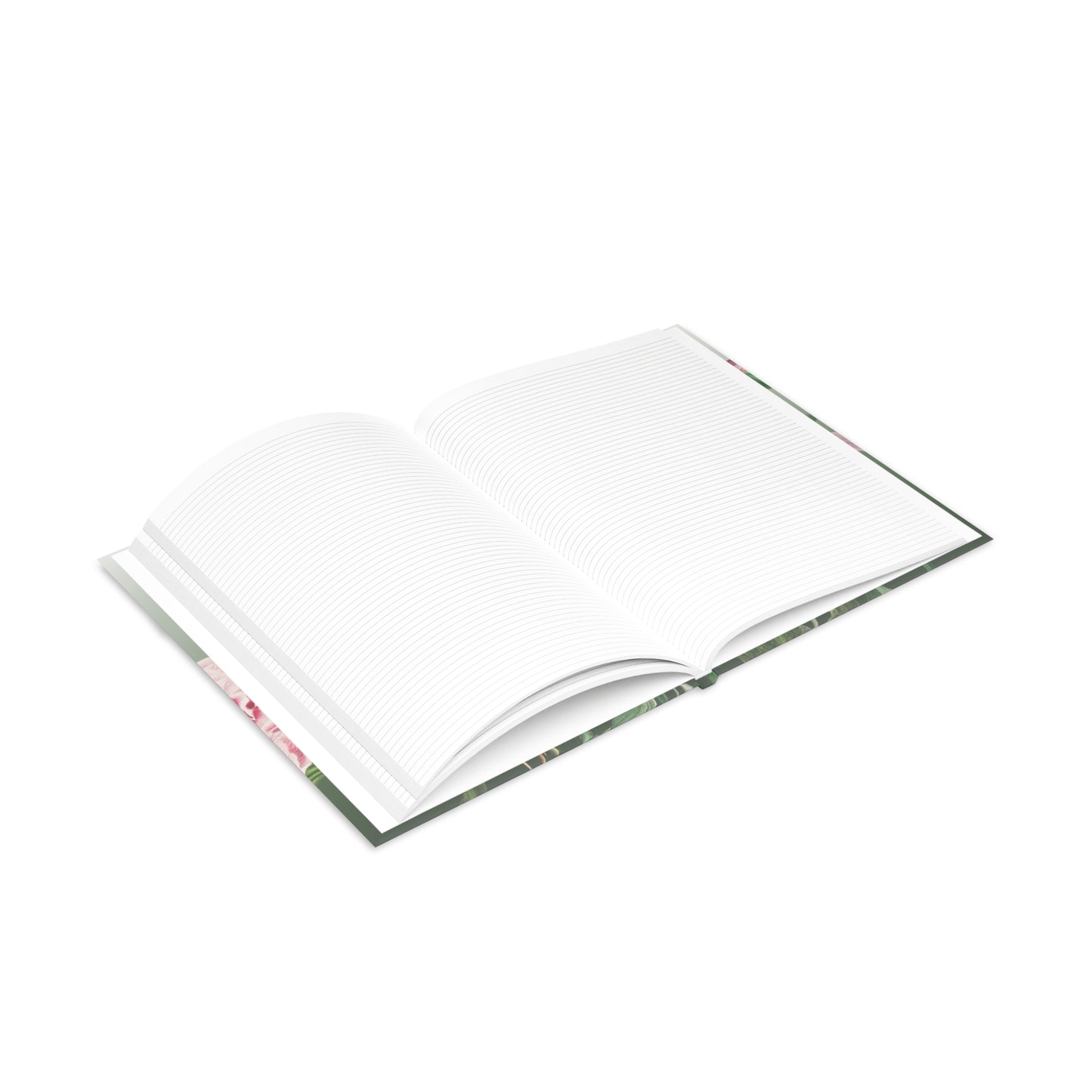 Vintage Pfingstrose Floral Grün Hardcover Notizbuch