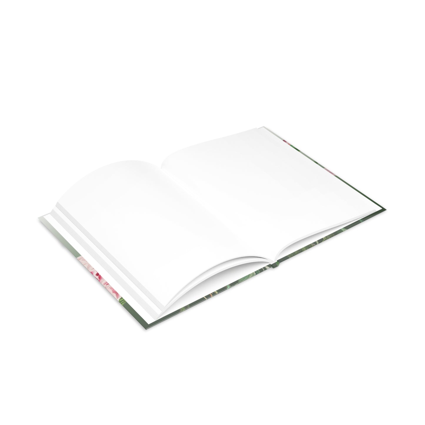 Vintage Pfingstrose Floral Grün Hardcover Notizbuch