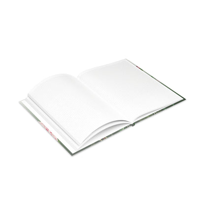 Vintage Pfingstrose Floral Grün Hardcover Notizbuch