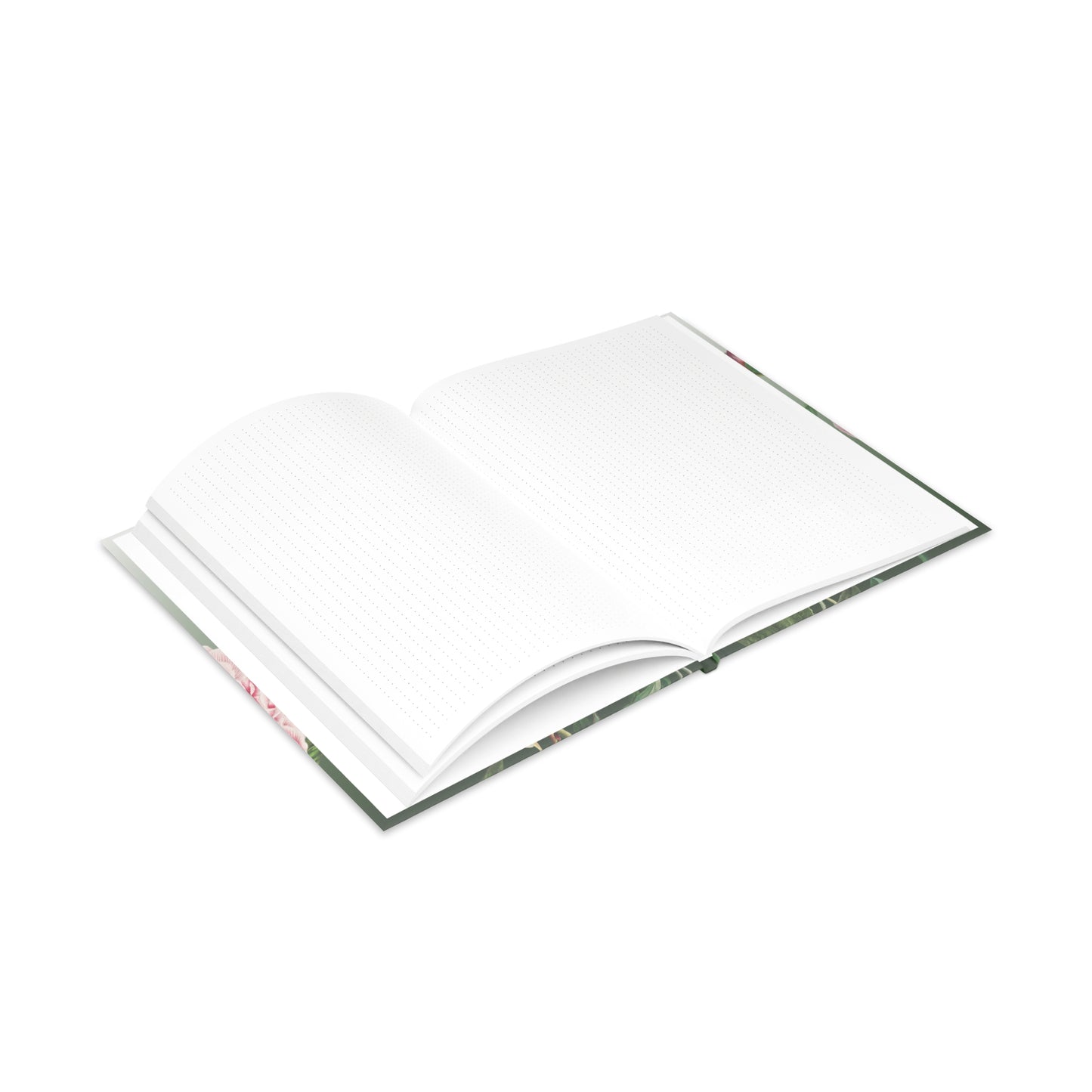 Vintage Pfingstrose Floral Grün Hardcover Notizbuch