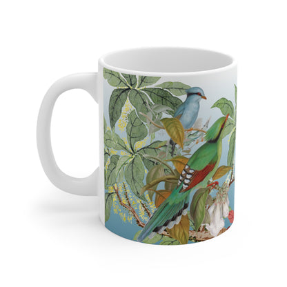 Floral Ceramic Mug with Tropical Vibes