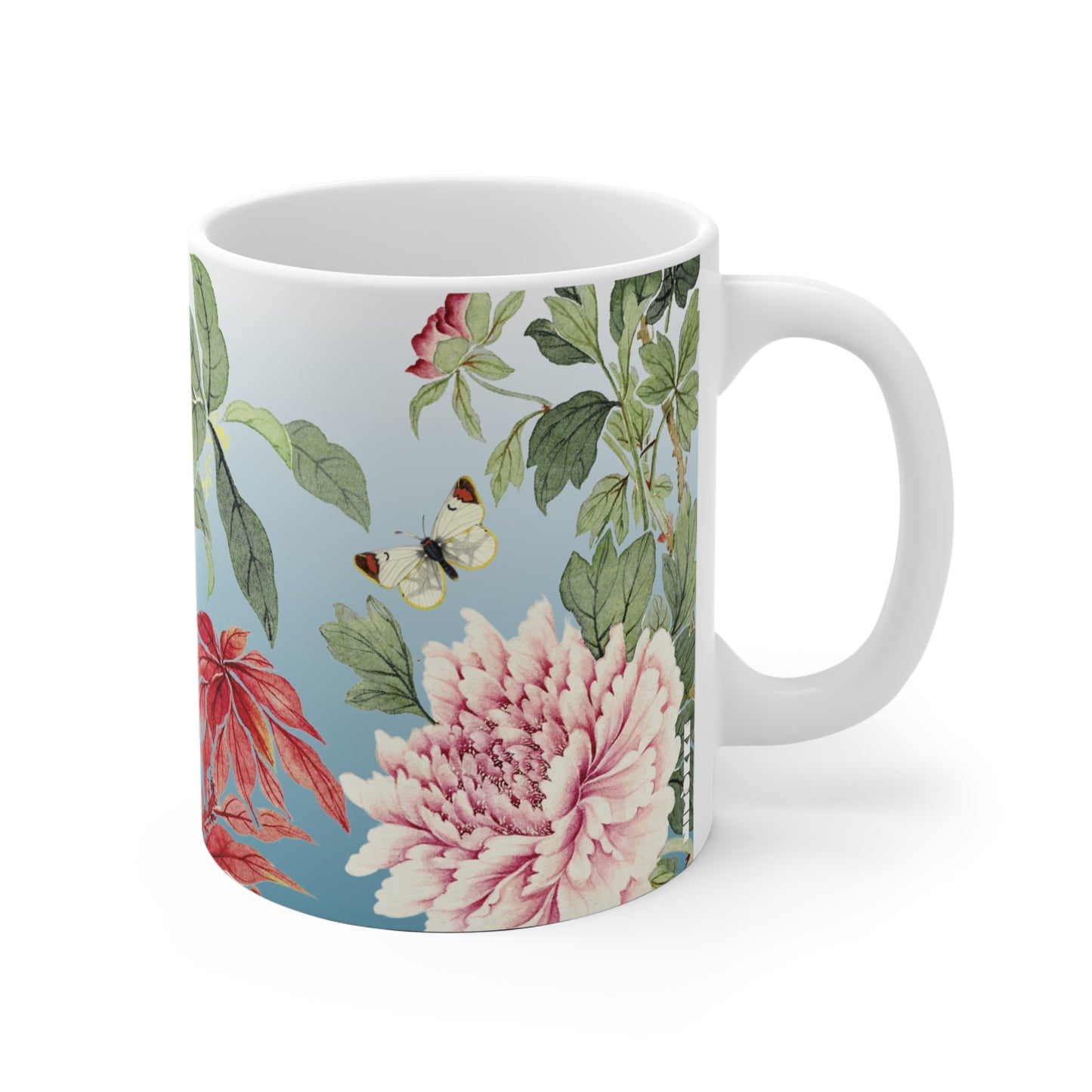 Floral Ceramic Mug with Tropical Vibes