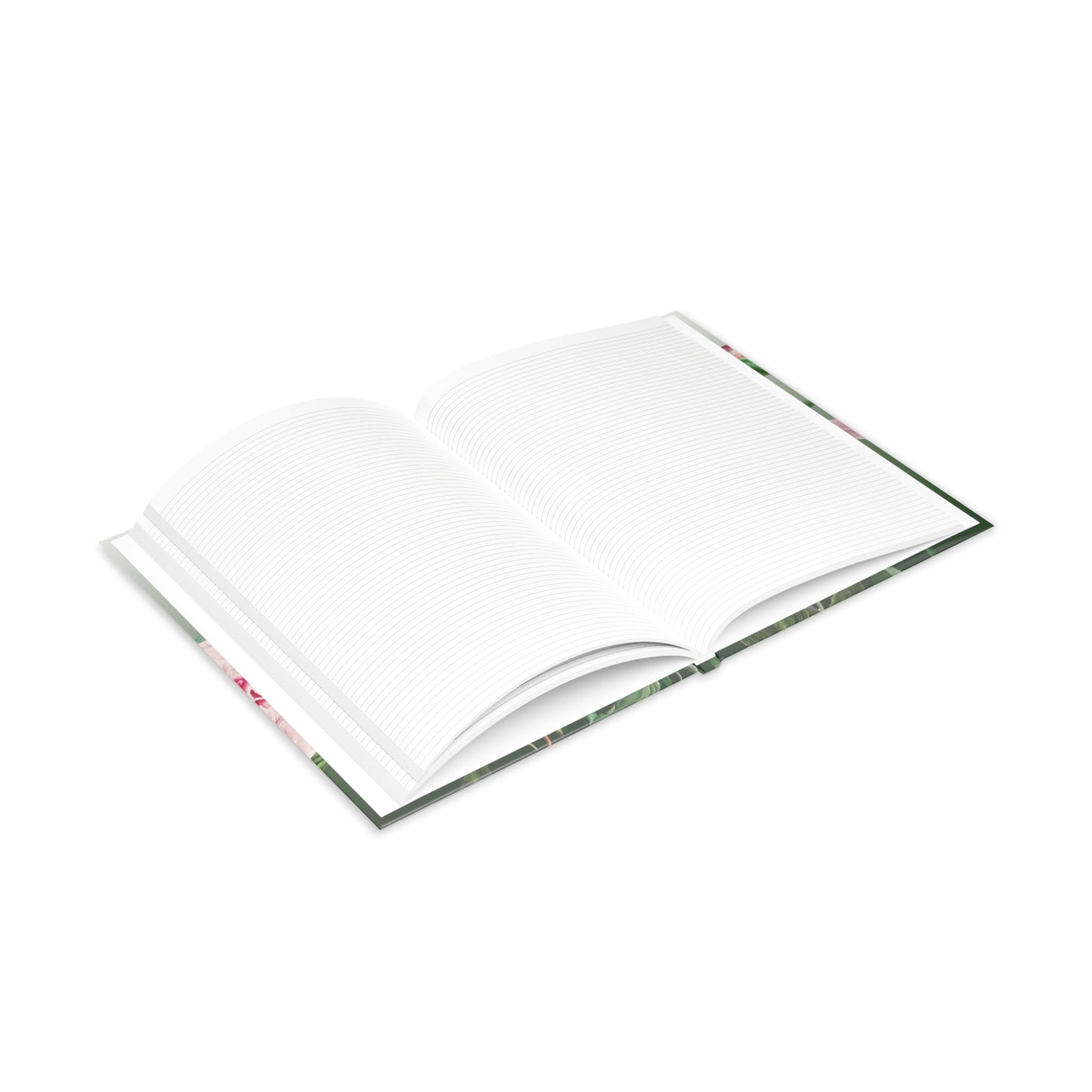 Vintage Pfingstrose Floral Grün Hardcover Notizbuch