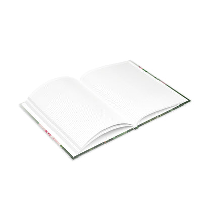 Vintage Pfingstrose Floral Grün Hardcover Notizbuch