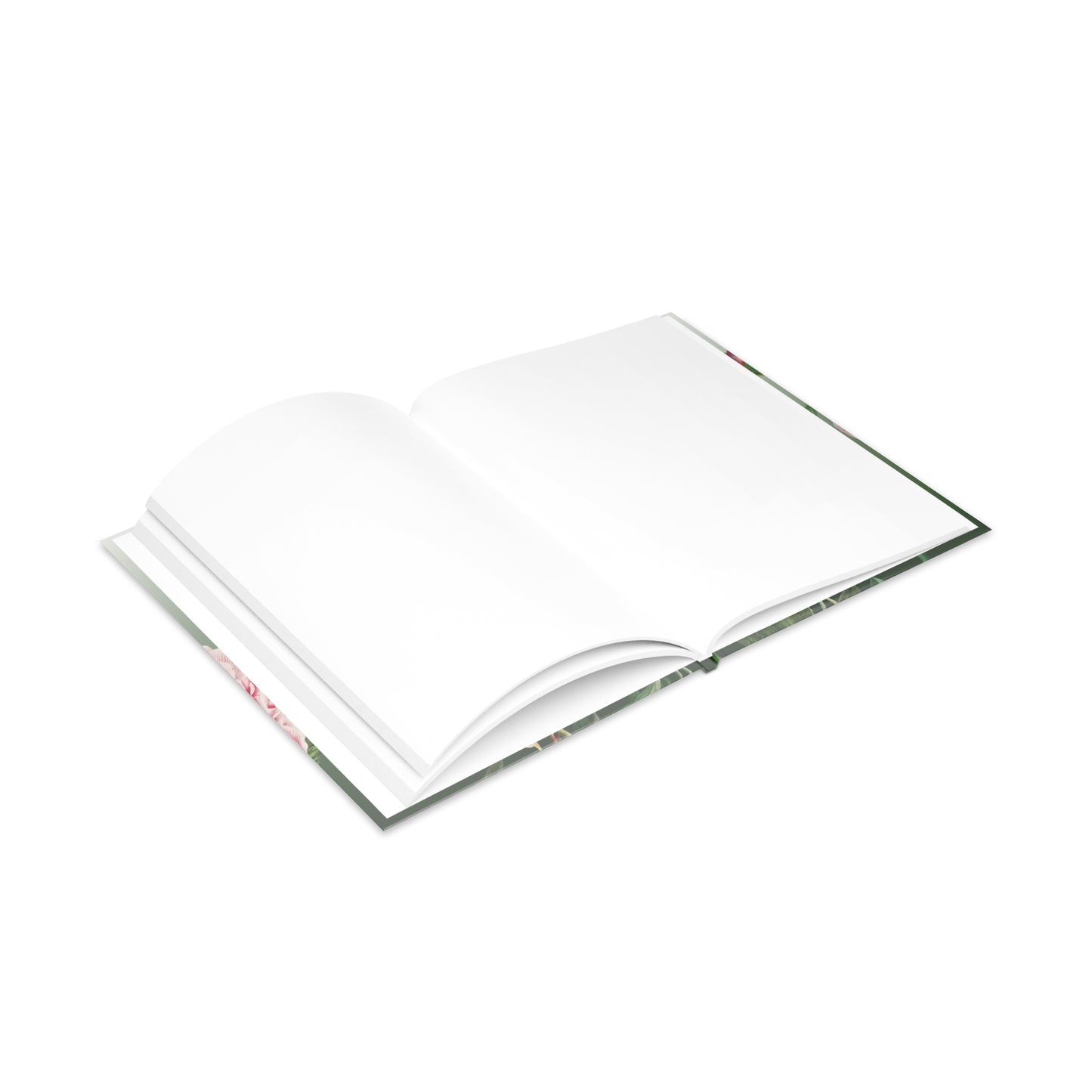 Vintage Pfingstrose Floral Grün Hardcover Notizbuch