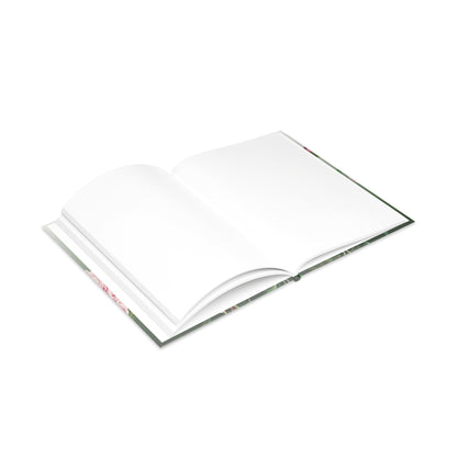 Vintage Pfingstrose Floral Grün Hardcover Notizbuch