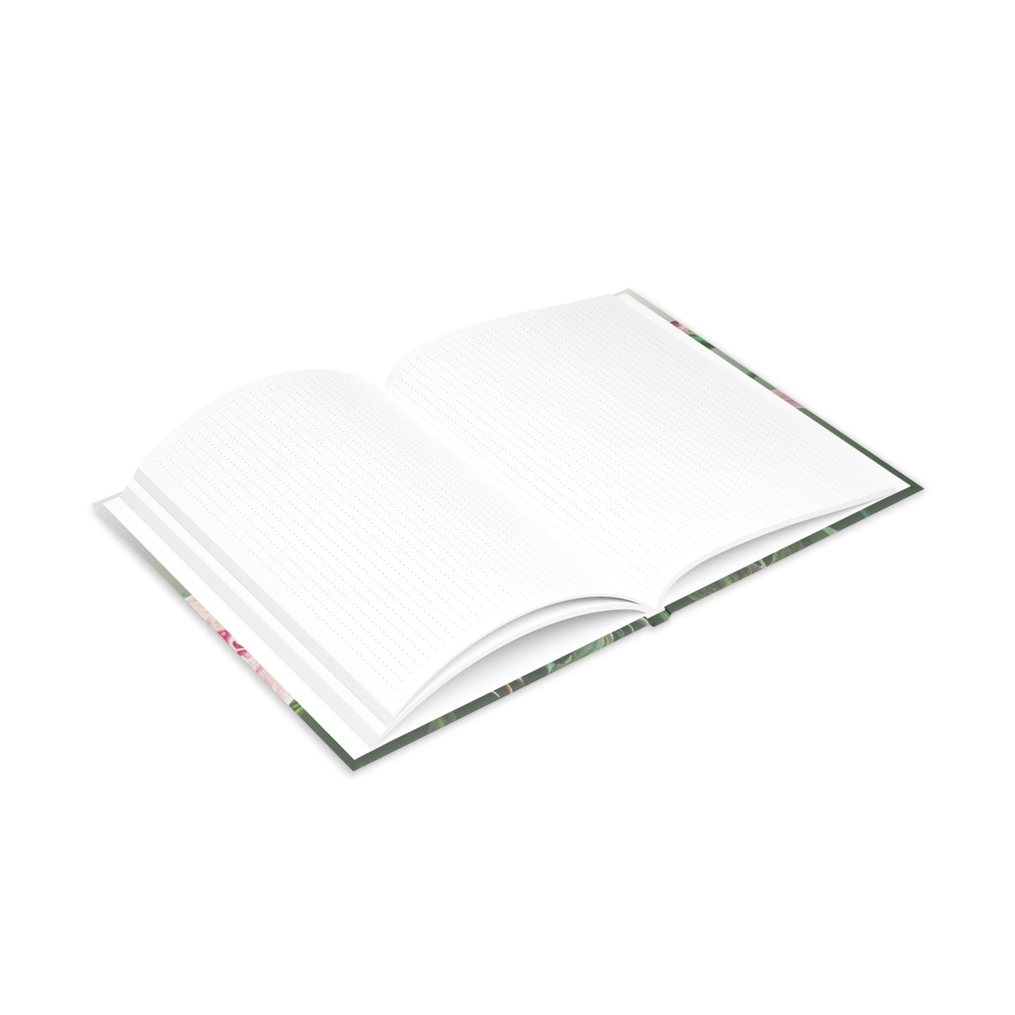 Vintage Pfingstrose Floral Grün Hardcover Notizbuch