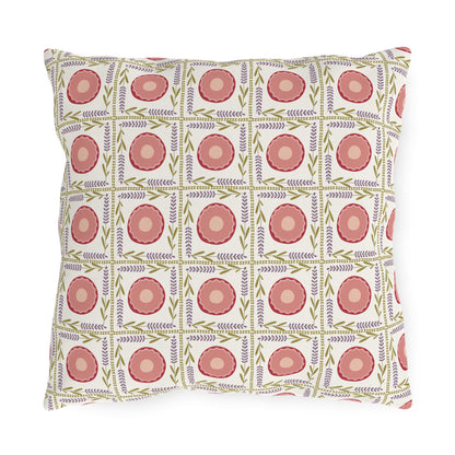 Colorful Outdoor Pillow with Pink and Lavender