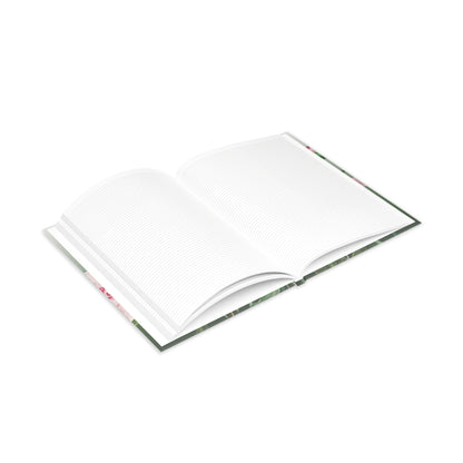 Vintage Pfingstrose Floral Grün Hardcover Notizbuch