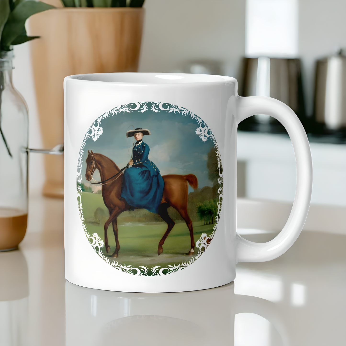 Becher Die Gräfin von Coningsby im Reitkostüm