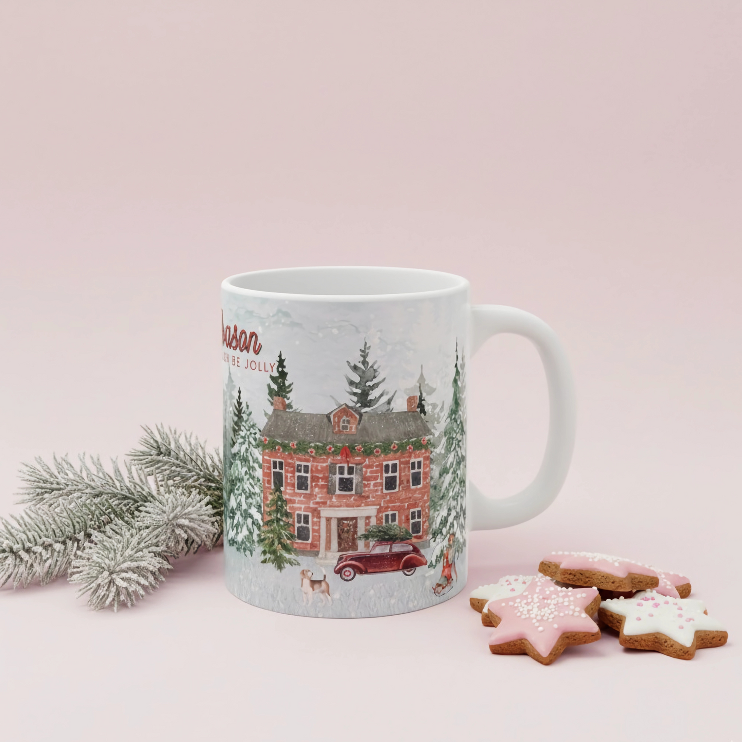 Mug à café en céramique de Noël – Pays des merveilles hivernales