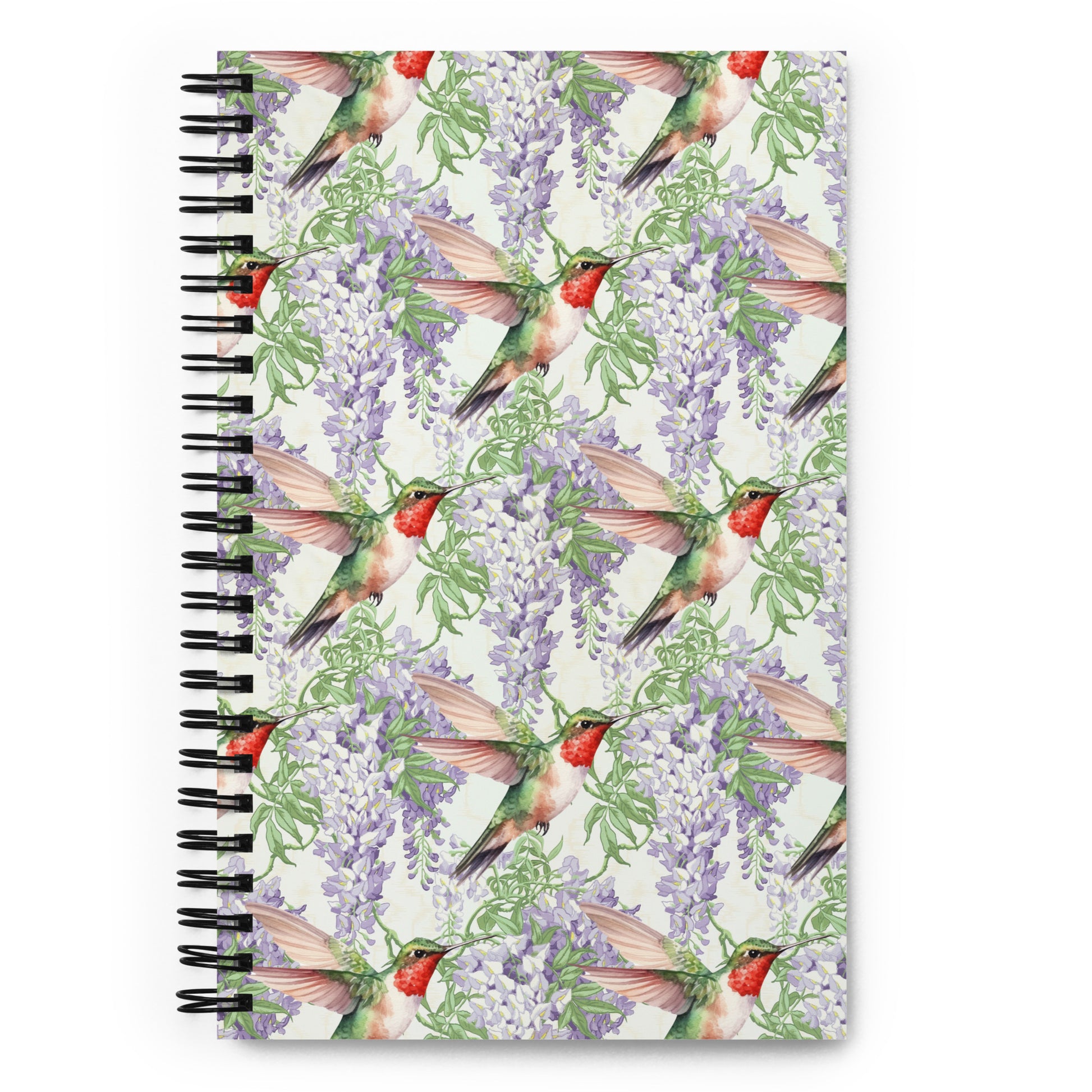 Notebook with Wisteria and Hummingbirds