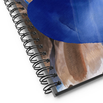 Spiral notebook Blue Heart Abstract Art