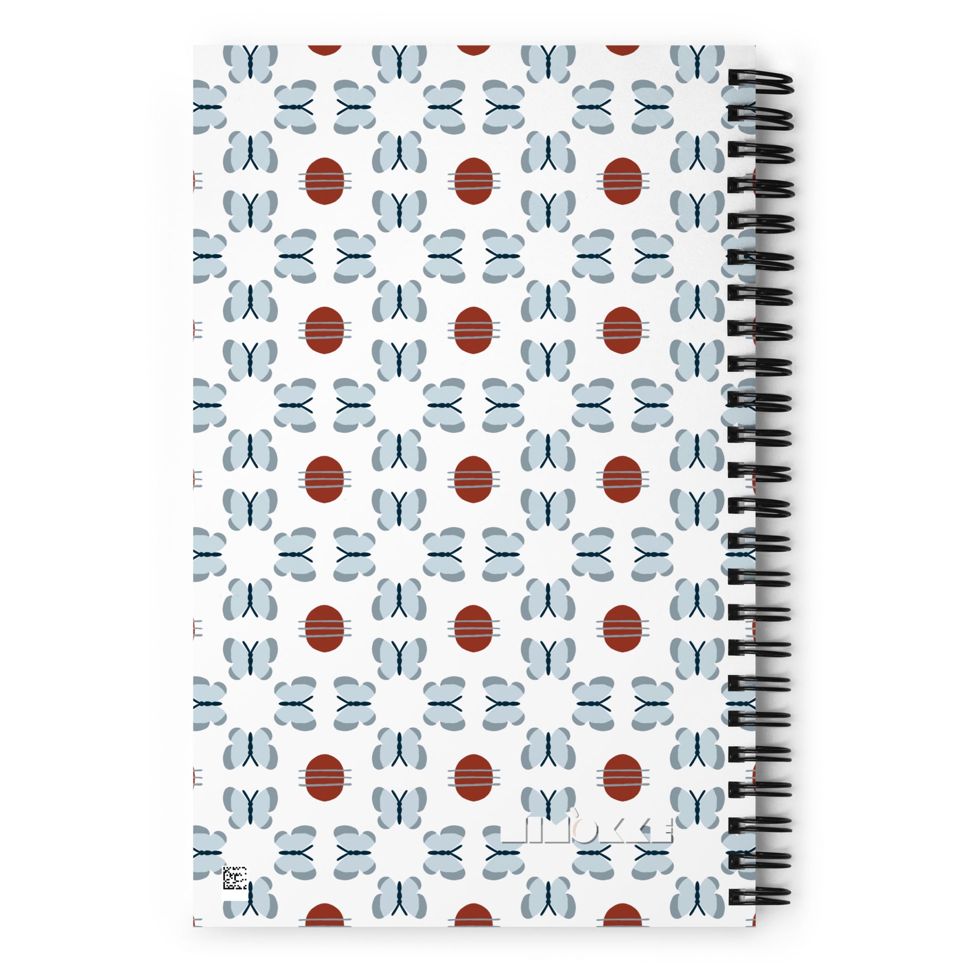 Elegant butterfly design spiral journal – 140 dotted pages