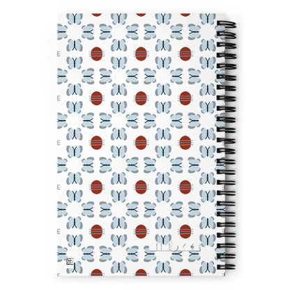 Elegant butterfly design spiral journal – 140 dotted pages