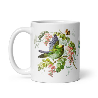 Mug Decorative Birds, Flowers and Butterflies
