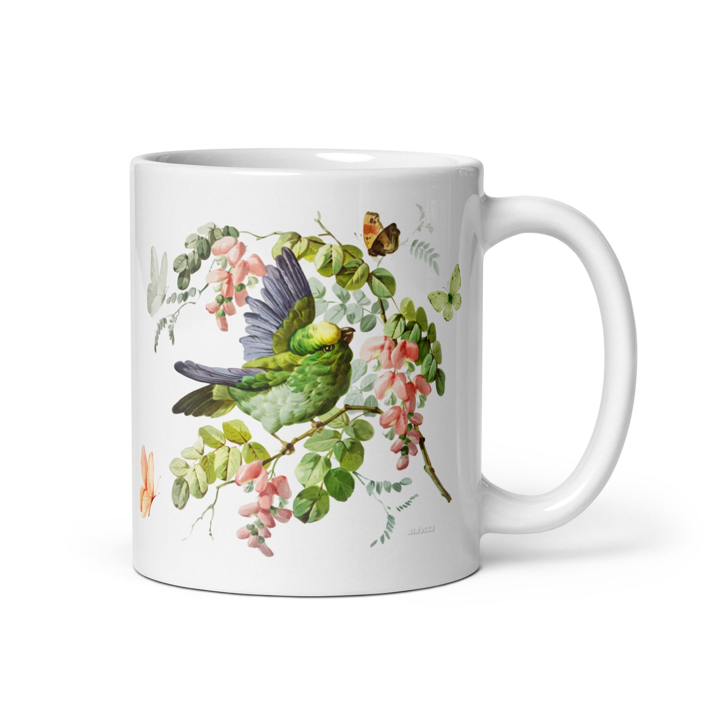 Mug Decorative Birds, Flowers and Butterflies